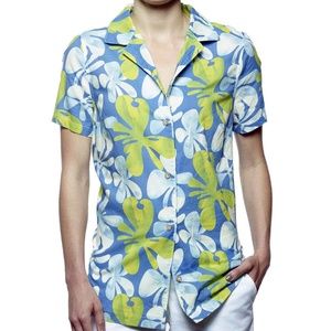 Margaritaville Shirt Flower Camo Shirt Hibiscus Lg